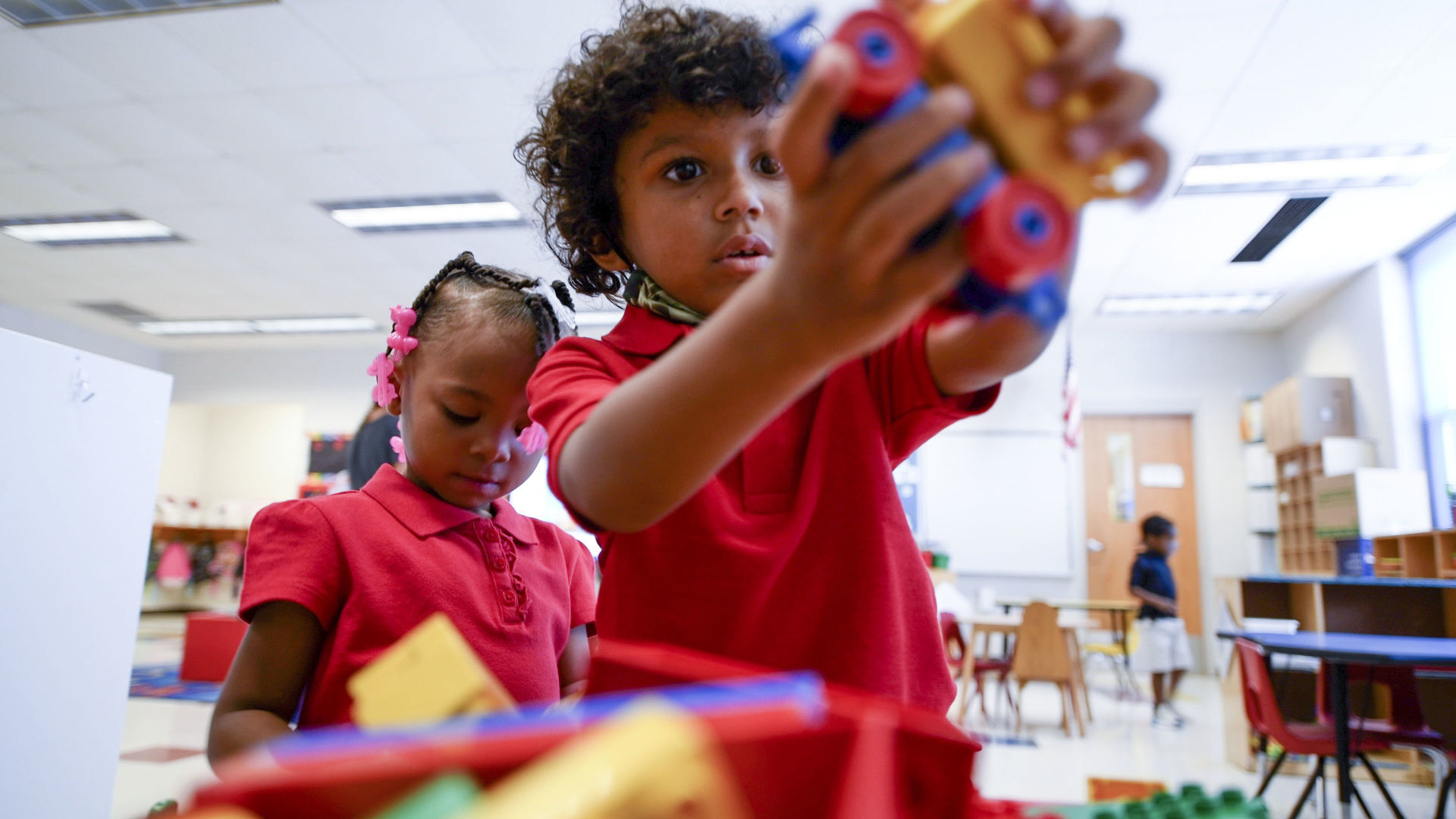 Frank and Wilson elementary 4K first day